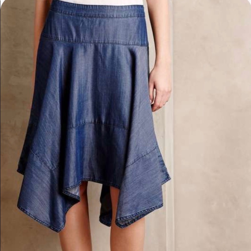 Anthropologie HD in Paris Chambray skirt - size 16